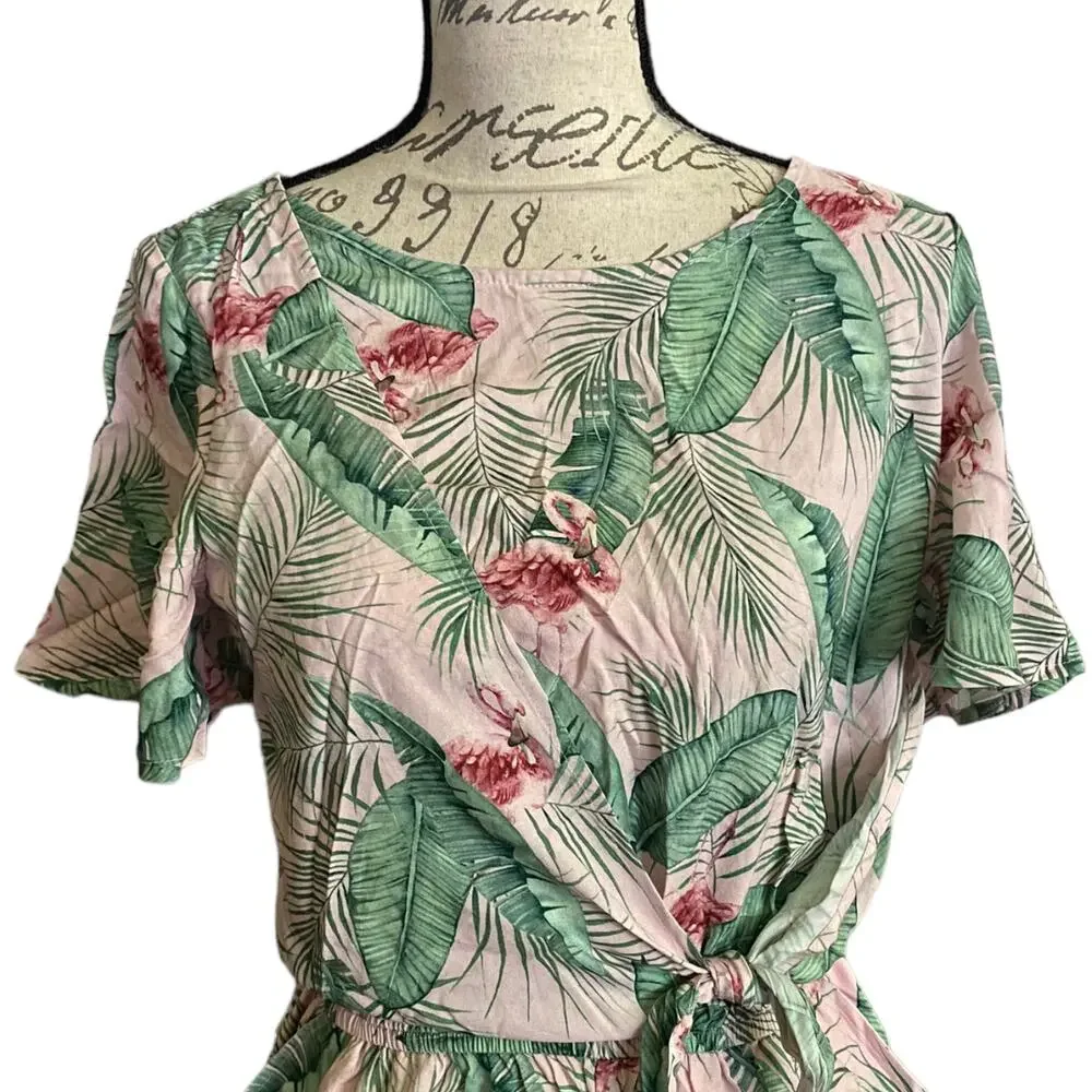 H&M X Karolina Kijak Tropical Pant Jumpsuit Size 14 Youth
